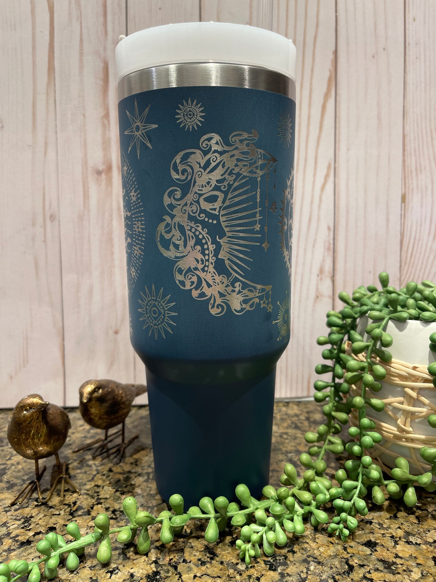 Laser Engraved 40oz Celestial Tumbler