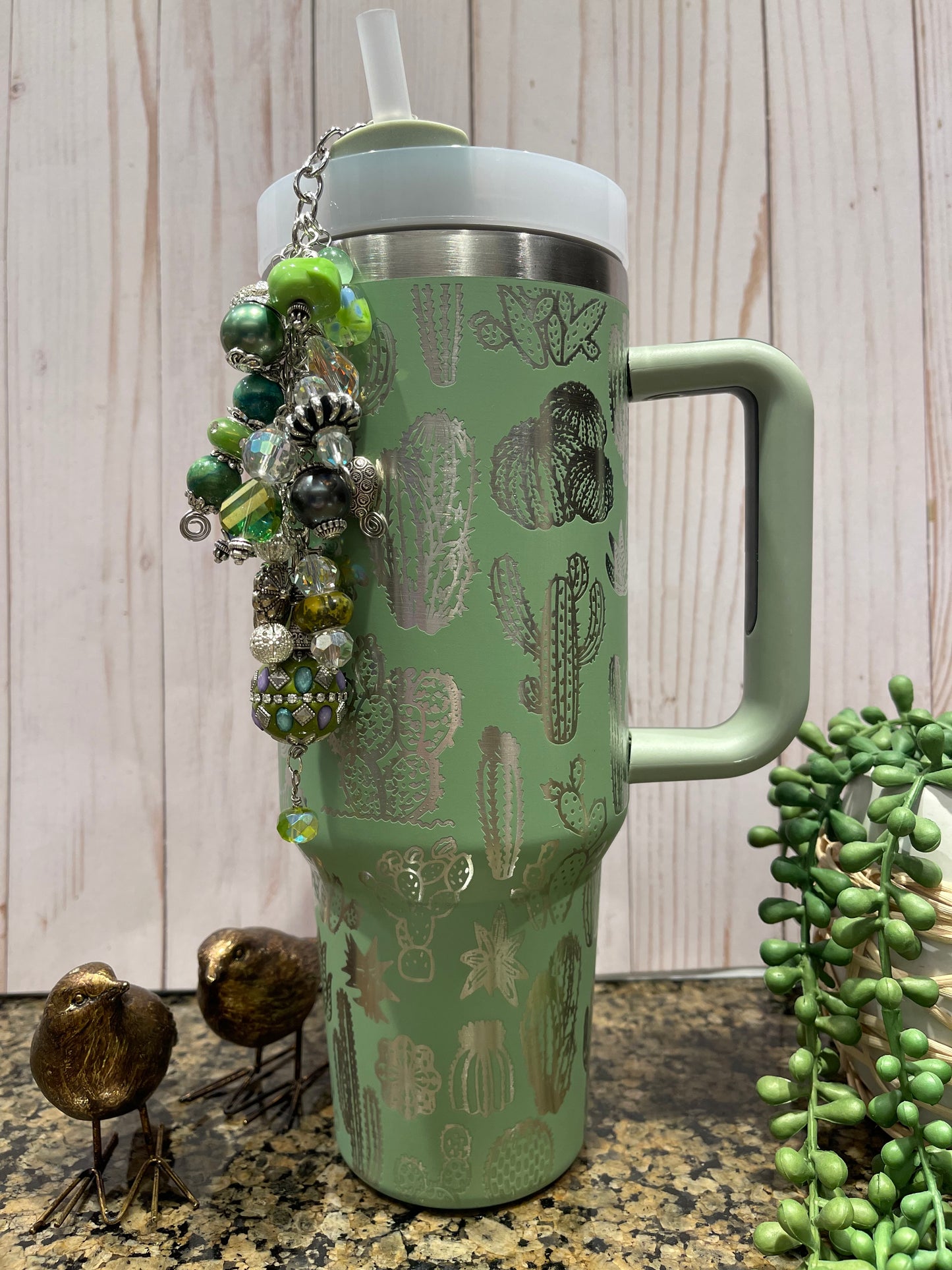 Green Cactus 40 oz Tumbler