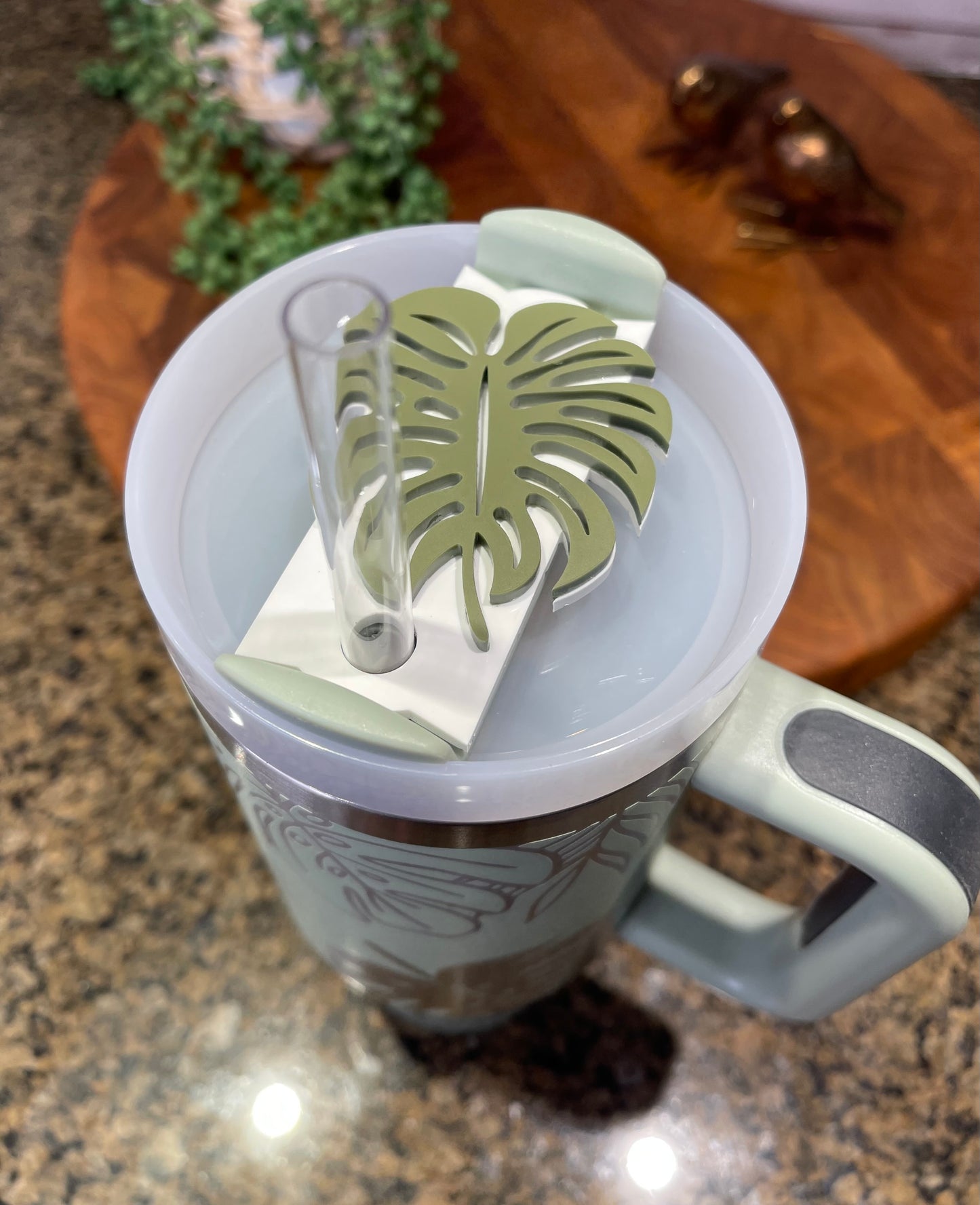 Monstera Leaf Tumbler Topper