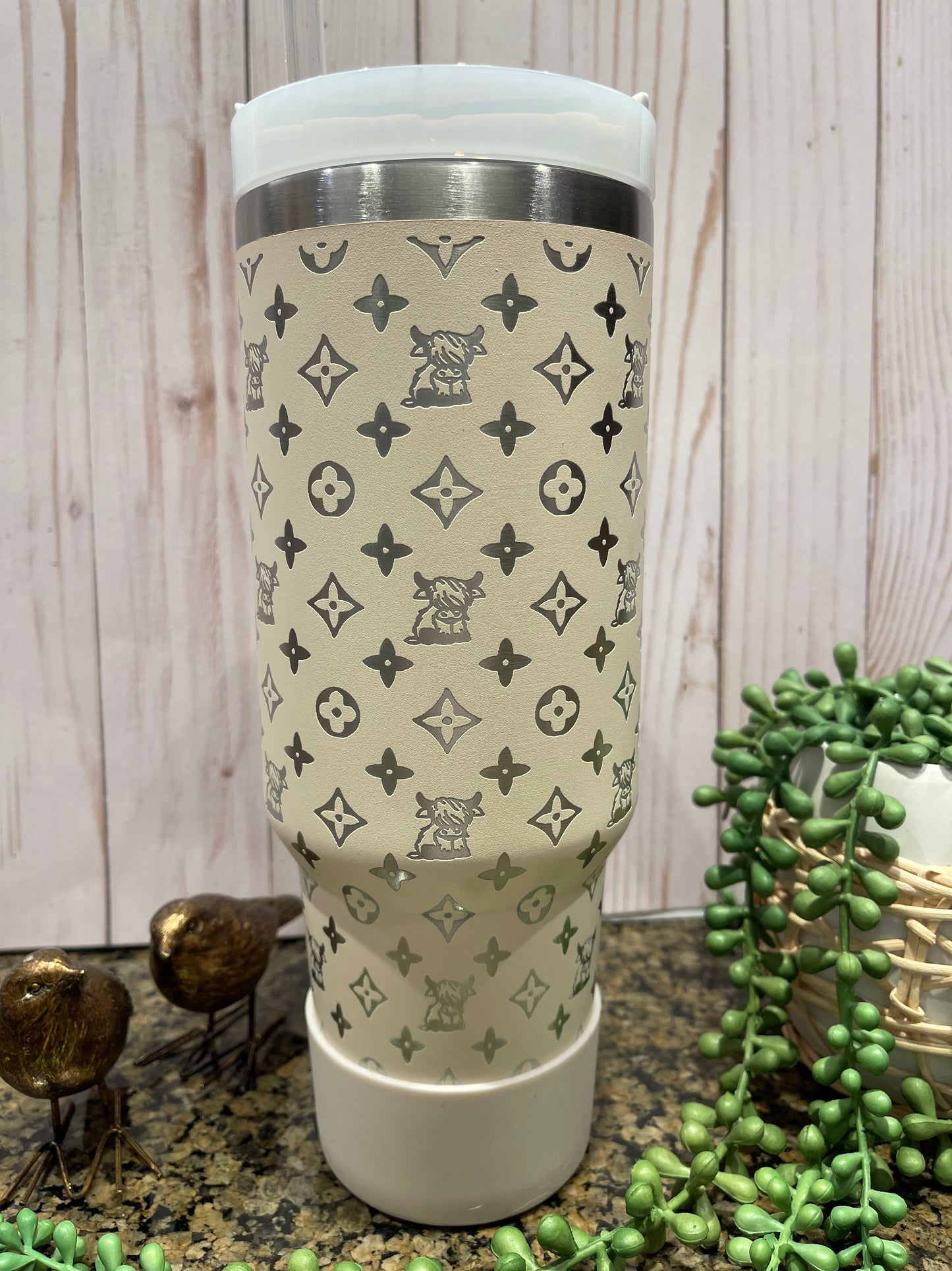 Highland Cow Laser Engraved 40 oz Tumbler